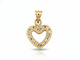 Zawieszka złota serduszko z cyrkoniami