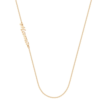 Naszyjnik pozłacany z napisem mama