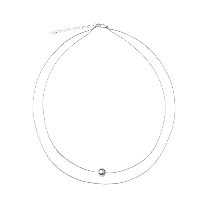 Naszyjnik srebrny z kulką