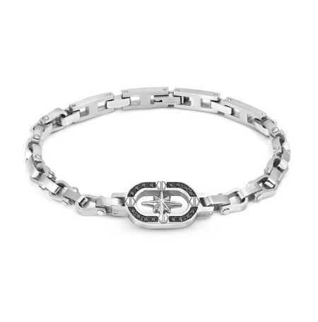 Bransoletka męska Nomination stal srebrno róża wiatrów