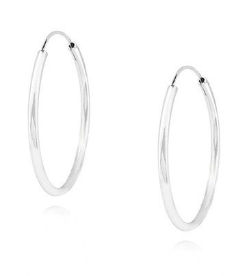 Kolczyki koła srebro rodowane 2,5cm