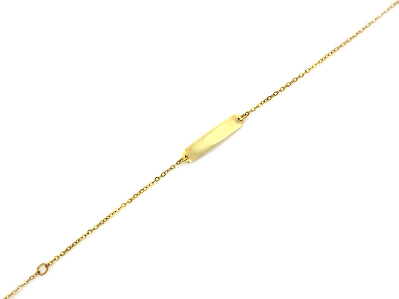 Bransoletka złota blaszka do grawerowania dziecięca