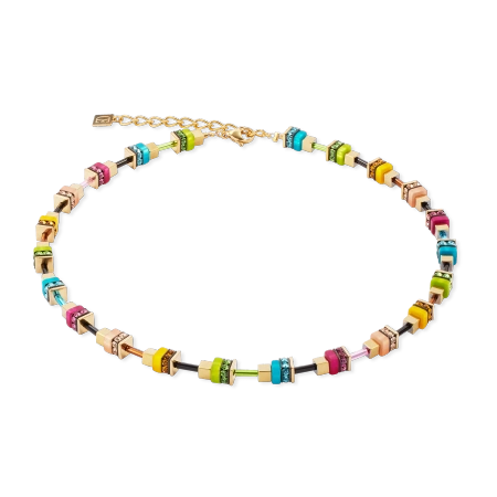 Naszyjnik Boho Sunset Cube tęczowa