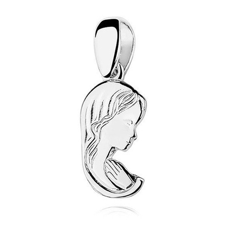 Srebrny medalik z Matka Boska Madonna rodowany