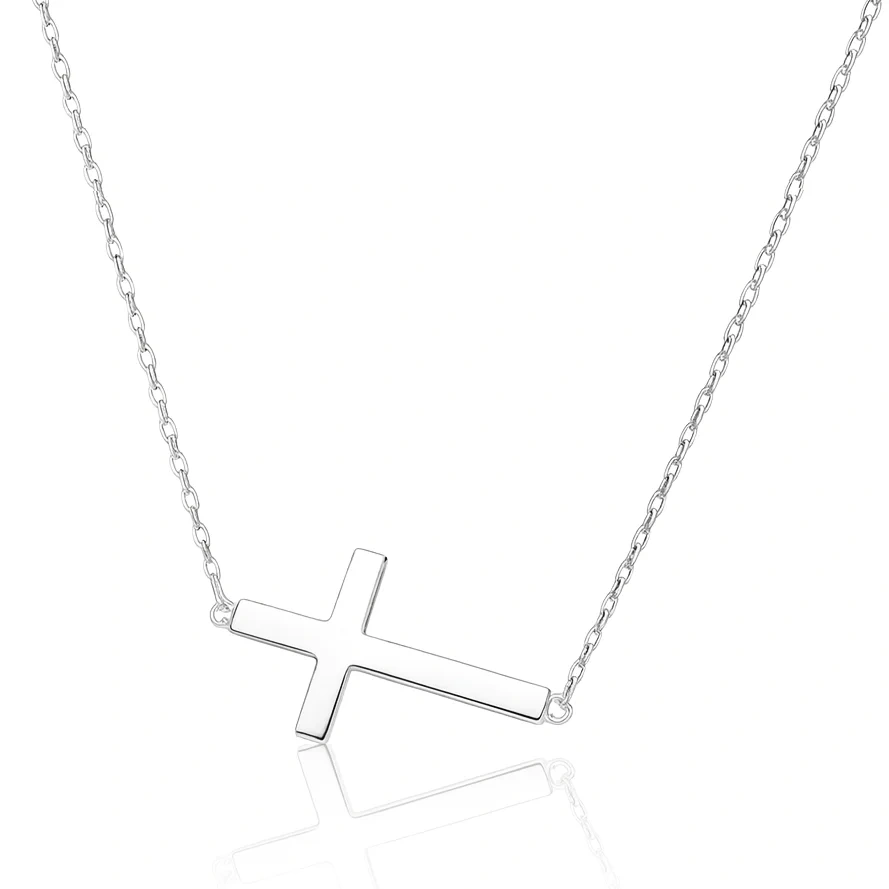 Srebrny naszyjnik krzyżyk duży