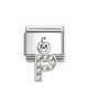 Element link do bransoletek Nomination Composable Stal + Srebro 925 litera P z cyrkoniami
