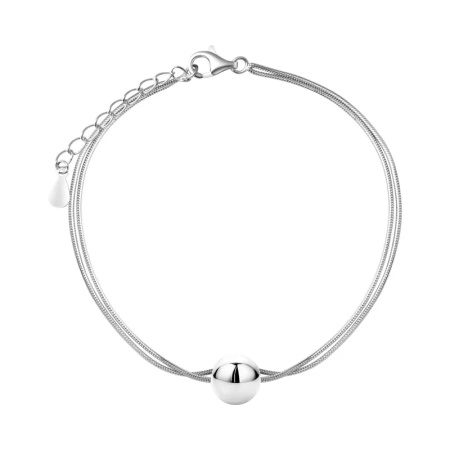 Bransoletka srebrna z kulką