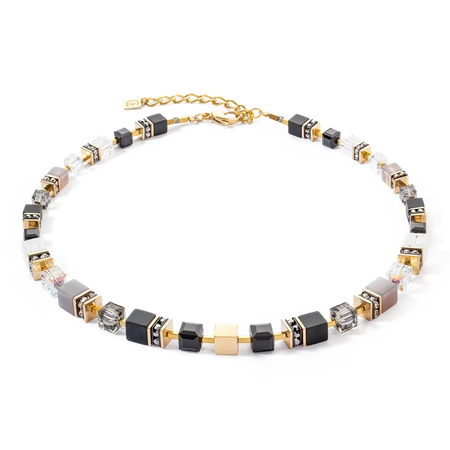 Naszyjnik Coeur de Lion GeoCUBE Precious statement necklace czarno złoty