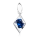 Zawieszka srebrna z szafirową cyrkonią