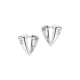 Kolczyki srebrne wiszące trójkątne z cyrkonią
