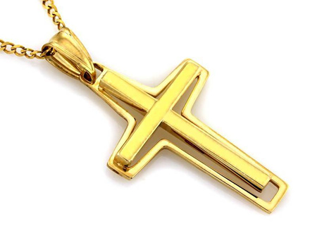 Złoty krzyżyk 333 klasyczny ażurowy