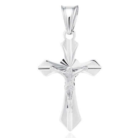 Krzyżyk srebrny rodowany