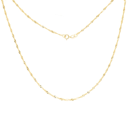 Złoty łańcuszek splot singapur złoto 585 45cm