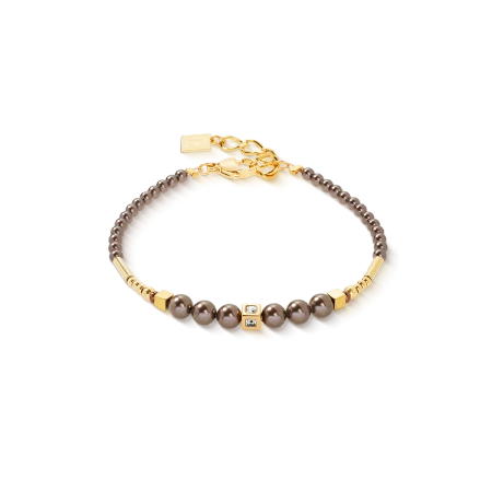 Bransoletka Shimmering Princess Pearls złoto-brązowa