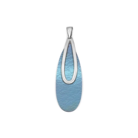 Zawieszka srebrna tytan niebiesko zielony