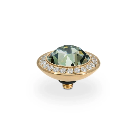Element top wkręcany Qudo Tondo Deluxe 13mm stal pozłacana Black Diamond