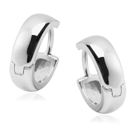 Kolczyki srebrne kółka szerokie