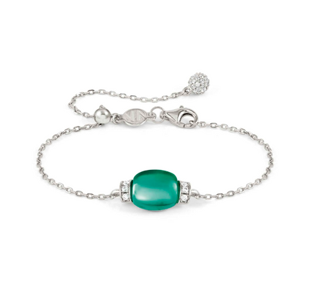 NOMINATION MYRADIANCE Bransoletka srebrna zielony kamień