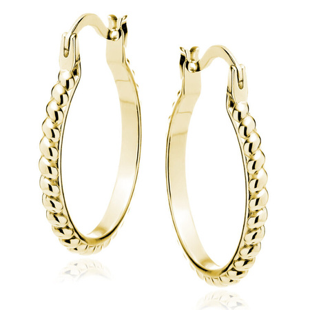 Kolczyki koła pozłacane srebrne