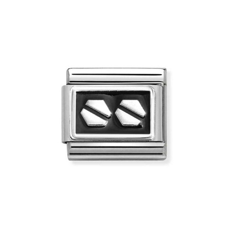 Element link do bransoletek Nomination Composable Stal + Srebro 925 śrubki