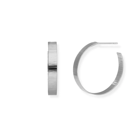 Kolczyki srebrne koła fakturowane