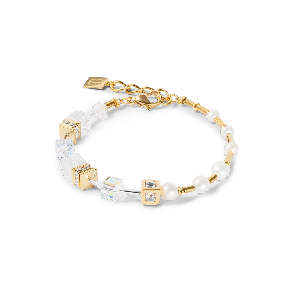 Bransoletka Fusion Precious Pearl Mix złoto-biała