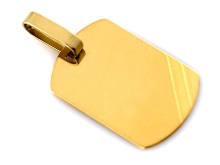 Złoty medalik nieśmiertelnik do graweru