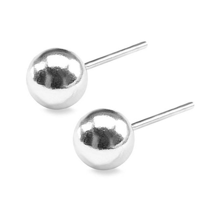 Srebrne kolczyki kulki 6mm