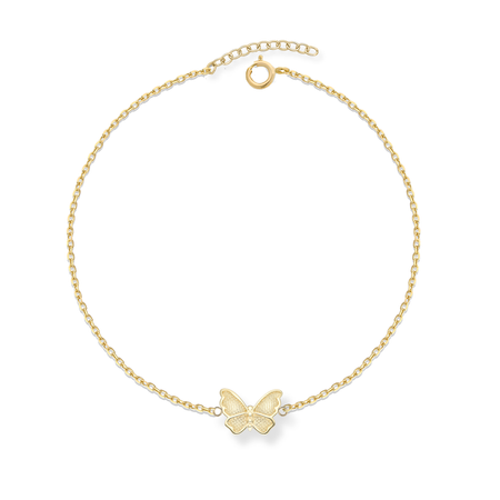 Bransoletka pozłacana z motylem