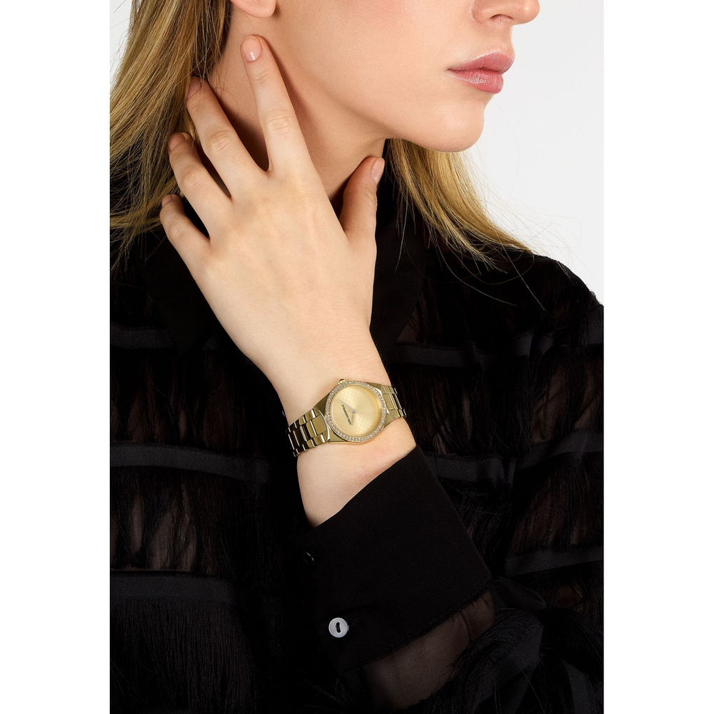 Zegarek damski Karl Lagerfeld stal pozłacana