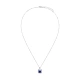 Naszyjnik srebrny z zawieszką z szafirowymi cyrkoniami 
