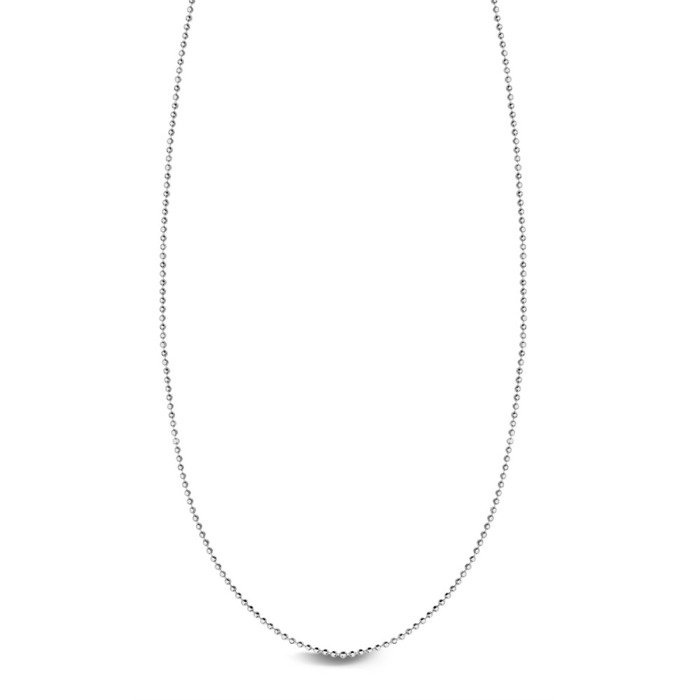 Łańcuszek srebrny kulki diamentowane 42 cm