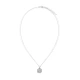 Naszyjnik srebrny z cyrkoniami i masą perłową