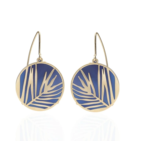 Kolczyki srebrne z tytanem okrągłe