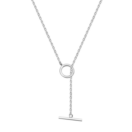 Naszyjnik srebrny z kółkiem i patyczkiem