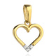 Zawieszka złota kontur serca z cyrkoniami