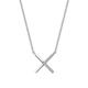 Naszyjnik srebrny X z cyrkoniami