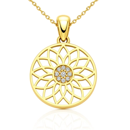 Zawieszka koło ażurowe z cyrkoniami