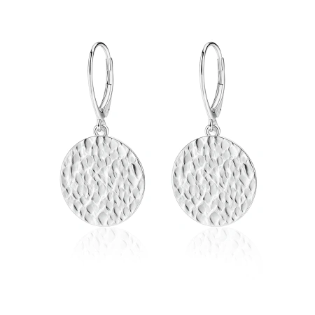Kolczyki srebrne blaszki fakturowane