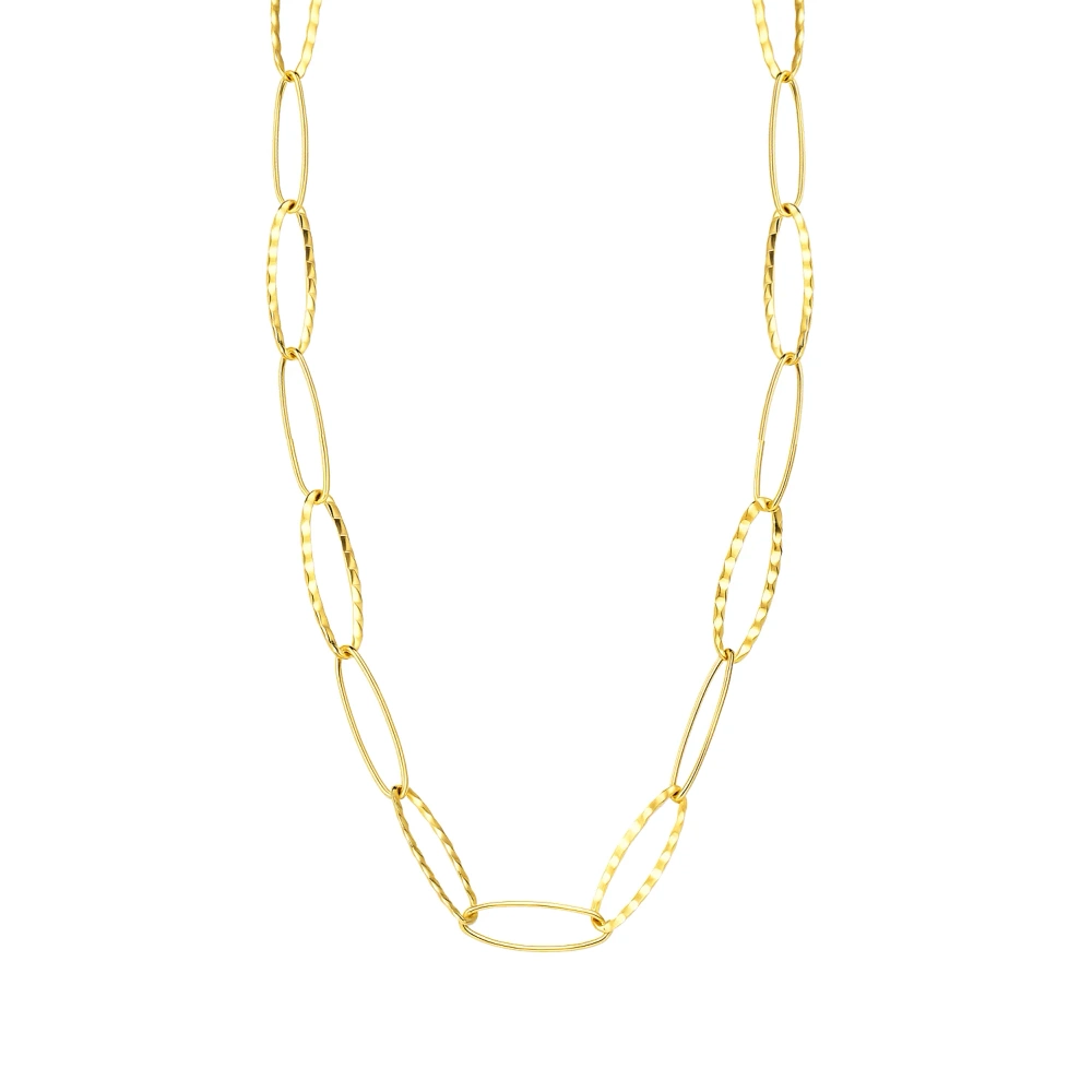 Naszyjnik pozłacany z dużych elementów