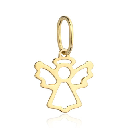 Złota zawieszka Anioł ażurowa 585