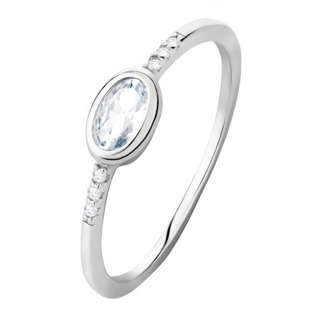 Pierścionek srebrny z cyrkoniami