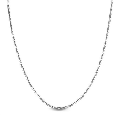 Łańcuszek srebrny rodowany lisi ogon 42 cm