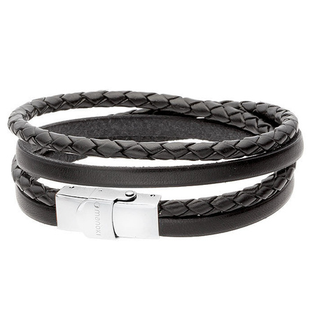 Bransoletka męska rzemień podwójna