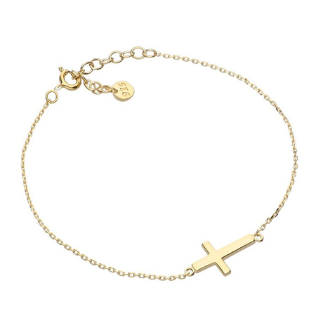 Bransoletka pozłacana z krzyżykiem