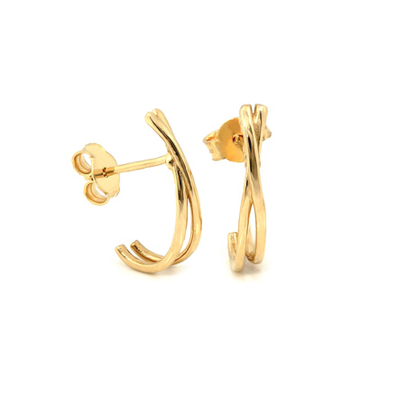 Złote kolczyki sztyfty