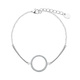Bransoletka srebrna kółko z cyrkoniami