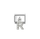 Element link do bransoletek Nomination Composable Stal + Srebro 925 litera R z cyrkoniami