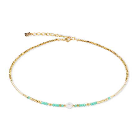 Naszyjnik Lagoon Pearl złoto-miętowe