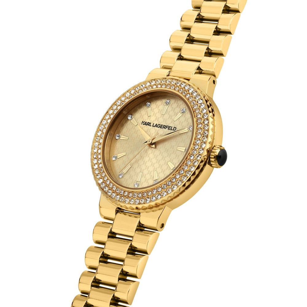 Zegarek damski Karl Lagerfeld stal pozłacana
